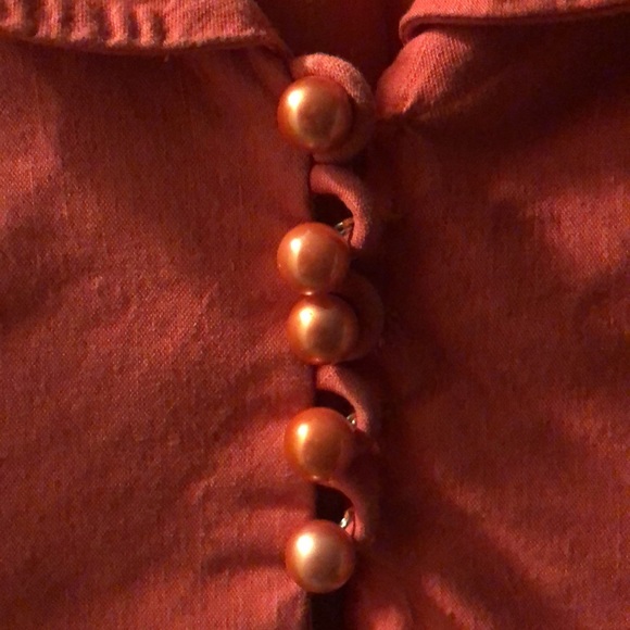 Ilusion Red-Orange Linen Blend Jacket - Picture 12 of 12